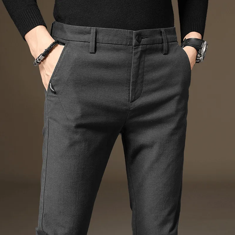 Young Men'S Slim Fit Elastic Pencil Pants